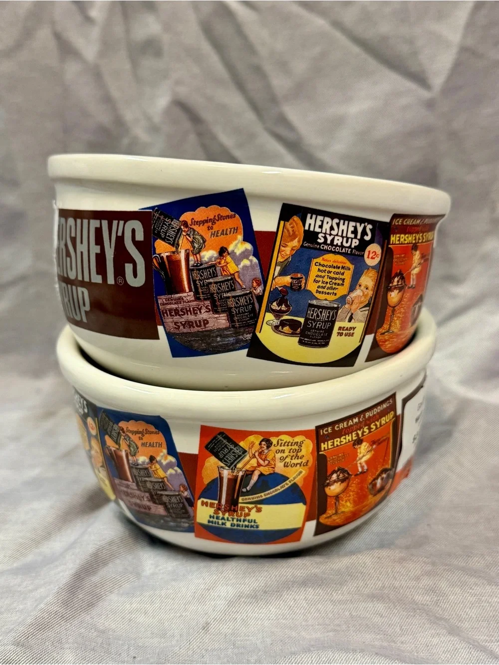 Vintage Hershey’s Syrup Ice Cream/Cereal Bowls - Set of 2